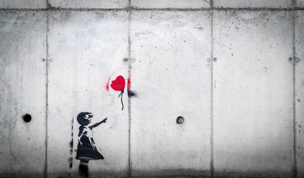Girl with balloon Banksy